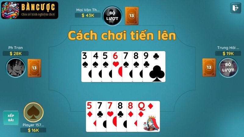 Cách chơi tiến lên dành cho tân binh