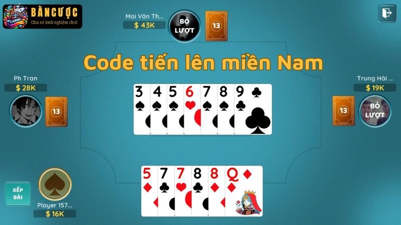 Code tiến lên miền Nam mới nhất và cách nhận code